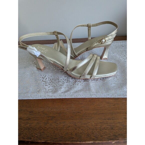 Naturalizer Shoes - Naturalizer Women's 11 M Galaxy Champagne Gold Dress Strappy Sandals Brand New